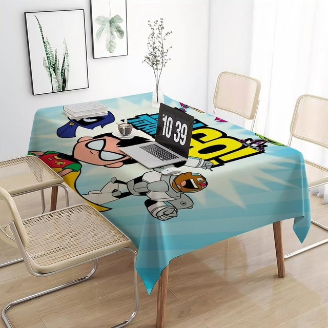 Teen Titans Motiv Tischdecke von JMG Household Supplies, Blau, B: 90 cm, T: 140 cm - Bild 1