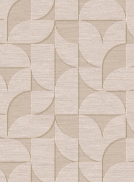 Eijffinger Wallpaper Revive 5 Tapete in Cream mit geometrischem Vintage-Design aus Vlies - Bild 1