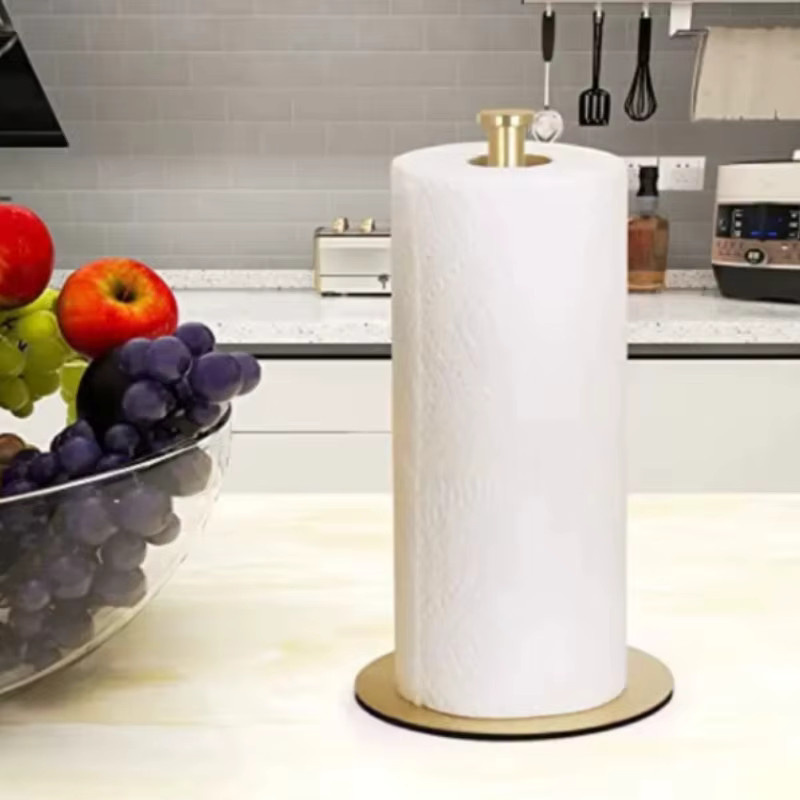 YOCITY Küchenrollenhalter aus Edelstahl in Silber mit gewichteter Basis und freistehendem Design - Bild 2