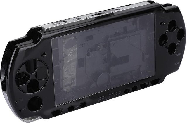 DIYelecs Ersatzgehäuse für PSP2000 Spielekonsole aus ABS-Material in Schwarz inklusive Schraubendreher - Bild 1