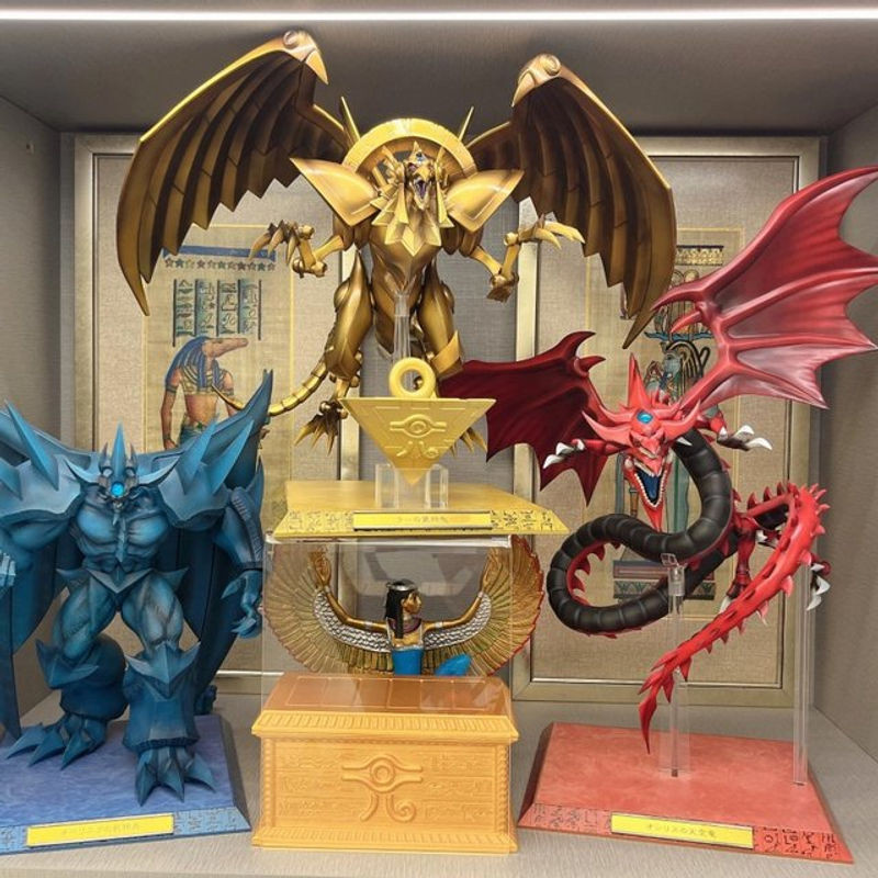 Bandai Yu-Gi-Oh! Ägyptische Götter Anime Figuren Set Vol. 4 mit Slifer der Himmelsdrache, Obelisk der Zerstörer und dem geflügelten Drachen von Ra, mehrfarbig - Bild 1