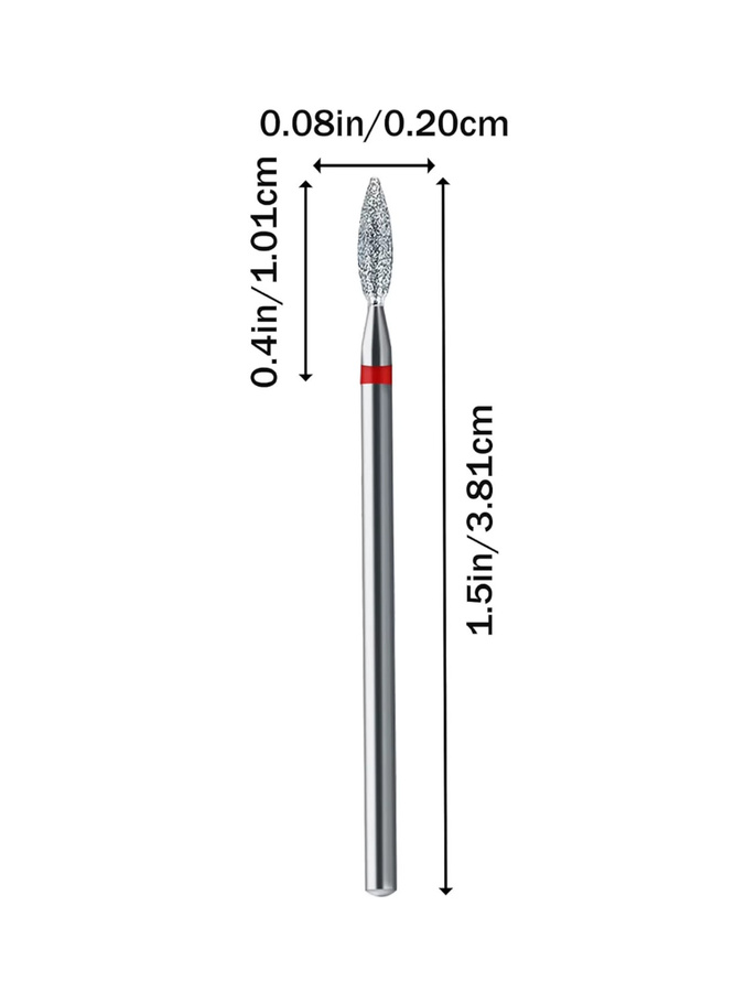 NotNoot Diamant-Nagelbohrer, 6 Stück, Hartmetall, konisch, Unisex - Bild 1