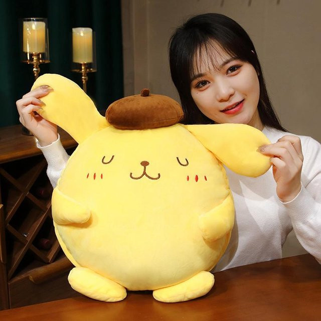 Kidsly Pom Pom Purin Stofftier Plüschtier, 40-50cm, Gelb - Bild 1