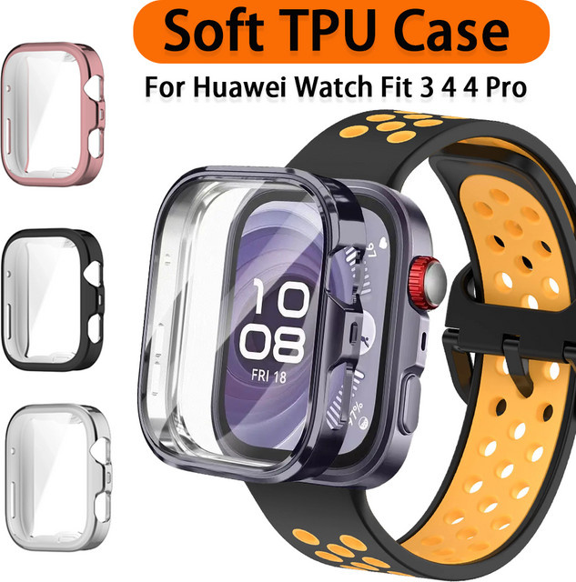 Huawei Uhrenzubehör, TPU-Hülle für Huawei Watch Fit 4 4 Pro, Schwarz - Bild 1