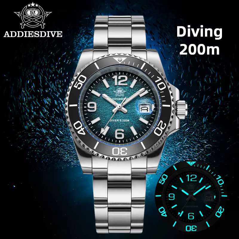 ADDIESDIVE Armbanduhr, Quarz, Edelstahl, Keramik, 41 mm, Herren, Grau - Bild 3