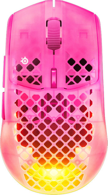 SteelSeries Aerox 3 Wireless Gen 2 Kabellose Gaming-Maus Magenta Pink Transparent - Bild 1