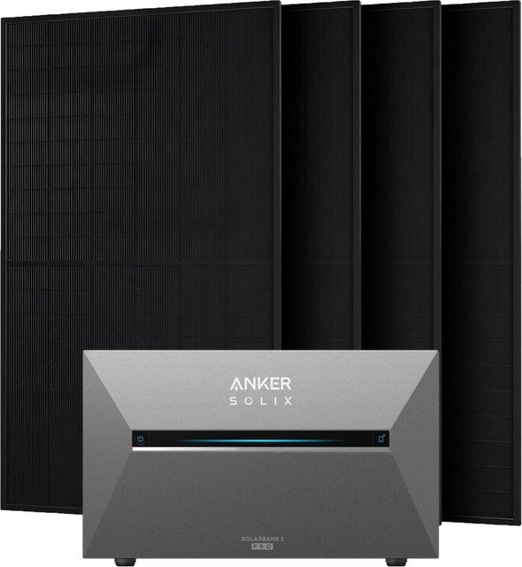 Anker SOLIX Balkonkraftwerk mit Solarbank 3 Pro in Schwarz und Grau, 2.000 W - Bild 1