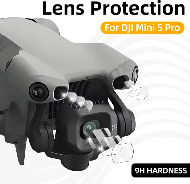 DJI Mini 5 Pro Kameraobjektivschutz aus gehärtetem Glas in Transparent - Bild 1