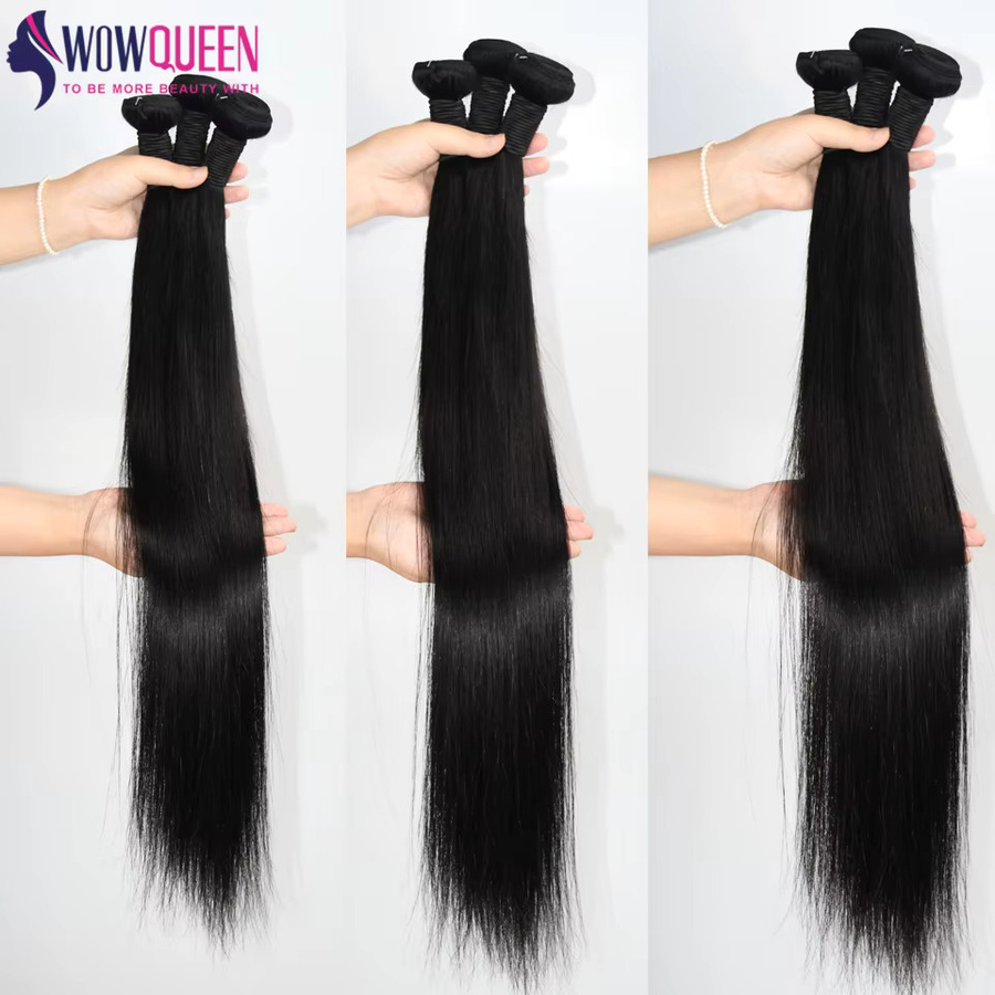 WOWQUEEN Peruanische Haar Bundles, 100% Remy Haar Extensions, Schwarz, Damen - Bild 5