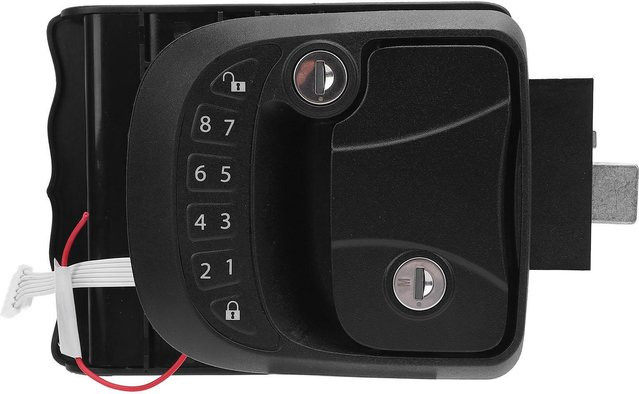 Fishine Wohnmobil Türschloss mit Fernbedienung und Tastatur, Schlüsselloser Zugang für Anhänger, Zinklegierung, Schwarz, Linke Seite - Bild 1