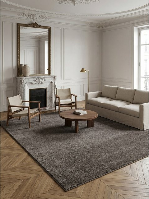 Kurzflorteppich Kadima Design modern in Braun und Grau, Rechteckig, Breite: 60 cm, Tiefe: 100 cm - Bild 1