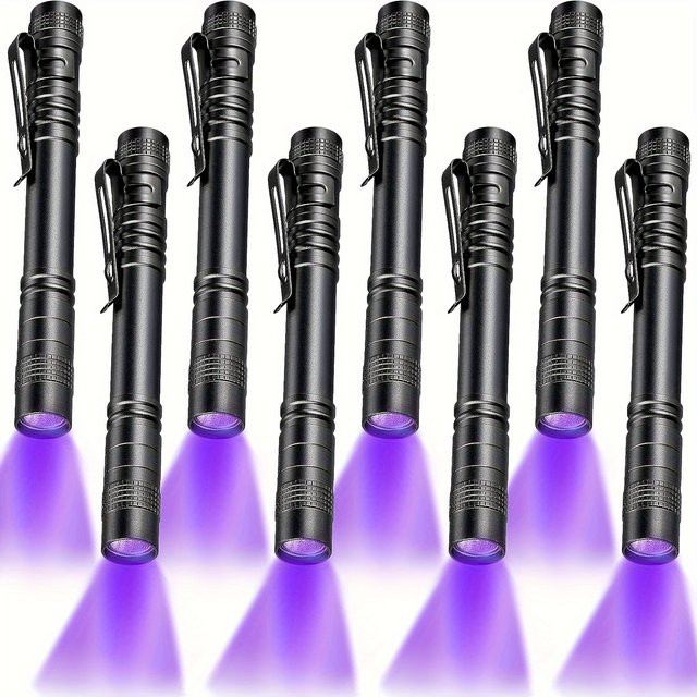 KDULIT UV-LED-Stiftleuchte 395 nm Schwarzlicht-Taschenlampe mit Clip in Schwarz - Bild 1