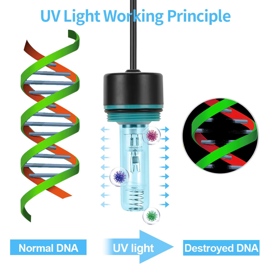 SEVEN MASTER UV-Lampe zur Algenentfernung im Aquarium mit Zeitschaltuhr, 3W/5W, Schwarz - Bild 3