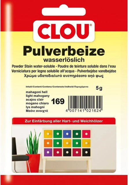 Clou Pulverbeize Mahagoni Hell Wasserbasiert 5 g - Bild 1