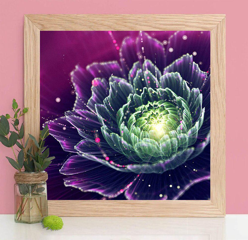 FIYO 5D Diamond Painting Set mit floralem Blumenmuster, mehrfarbig, quadratisch, B/H: 30 x 30 cm - Bild 2