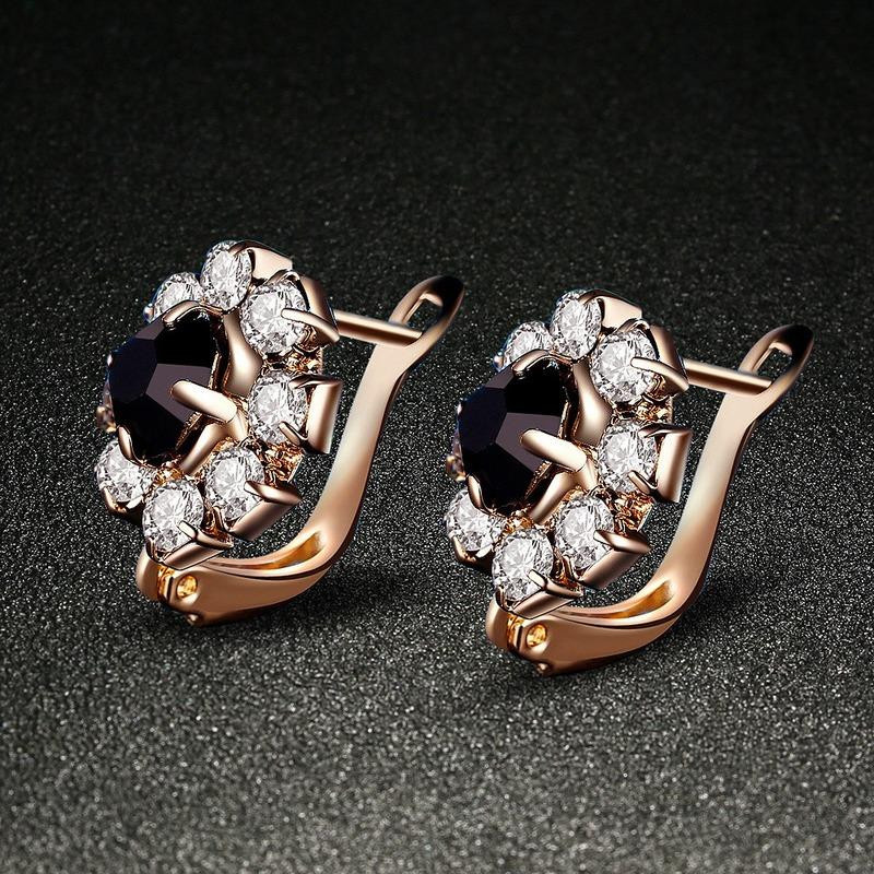 SACE GEMS Ohrringe, Messing, Roségold, Zirkonia, Damen - Bild 2