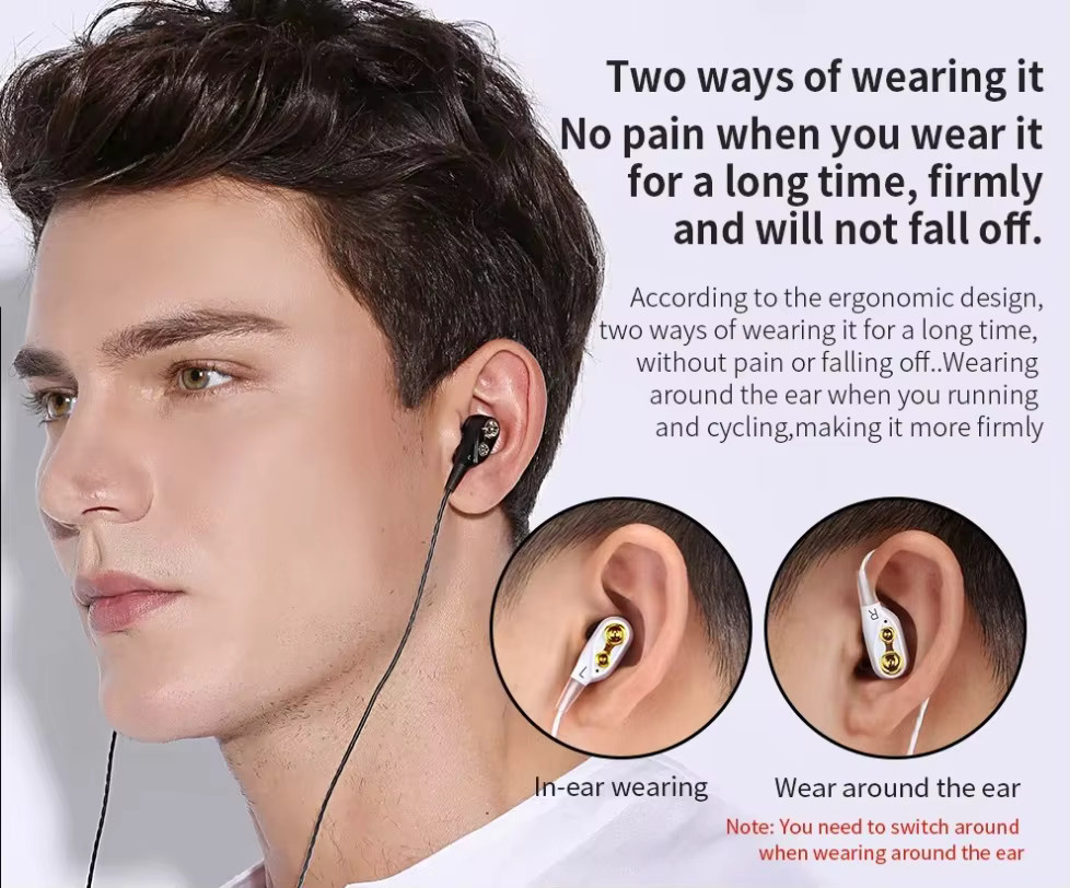 QKZ CK8 In-Ear Kopfhörer mit 3,5 mm Klinke, HiFi Stereo Headset mit Mikrofon und Kupfer-Treiber, Silber - Bild 2
