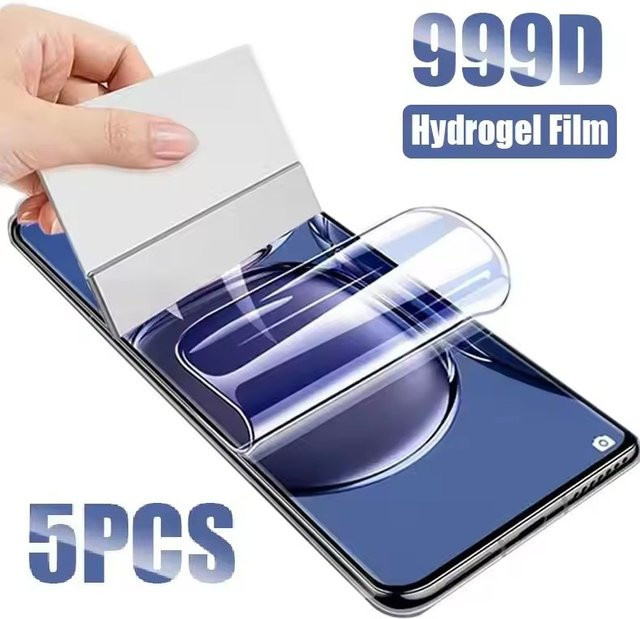5 Stück transparente Hydrogel-Displayschutzfolien für Samsung Galaxy Modelle A72 A71 A14 S10E S20FE M12 M51 M52 A55 A54 A13 A53 A52 A12 A22 A32 A52S - Bild 1