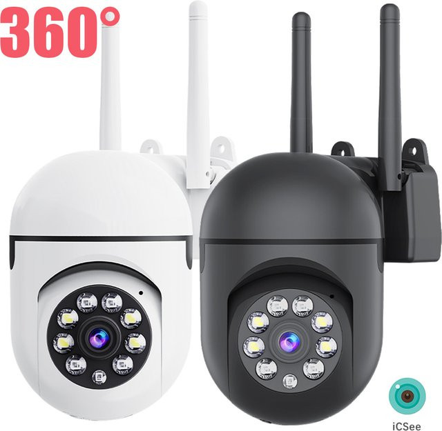XVIM WiFi Sicherheitskamera mit 2K Auflösung, PTZ, Nachtsicht in Farbe und Bewegungserkennung mit Auto Tracking, Weiß - Bild 1