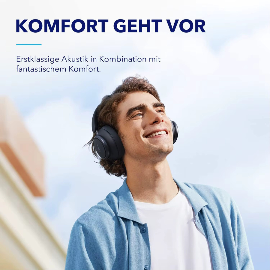 soundcore by Anker Space Q45 Bluetooth Kopfhörer mit adaptivem Active Noise Cancelling in Schwarz - Bild 4