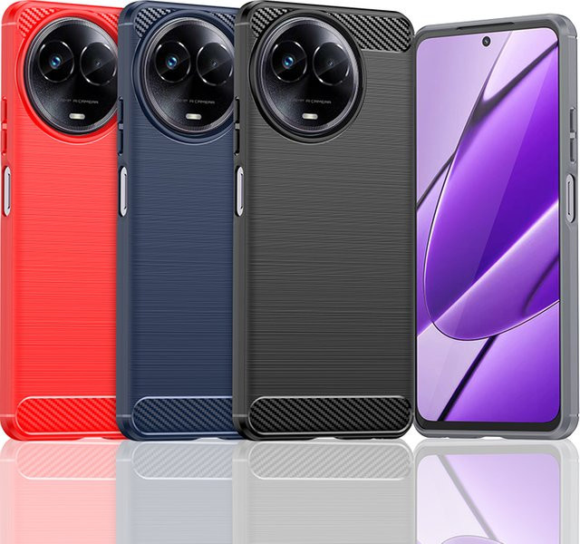 Stoßfeste Schutzhülle aus weichem Silikon-TPU für Realme 11 5G, 11X 5G, Narzo 60X, C67 5G und V50S in Rot - Bild 1