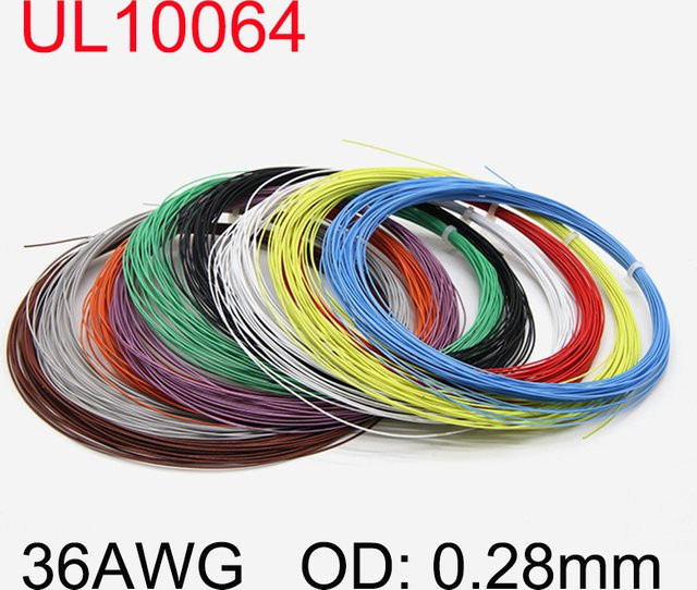 Ultrafeiner PTFE-Draht 36AWG UL10064 Mikrolitze mit FEP-Isolierung aus verzinntem Kupfer in Gelb - Bild 1