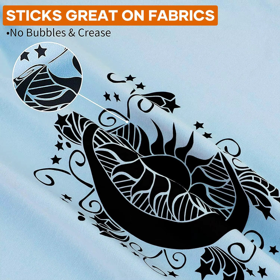 HTVRONT Wärmeübertragungs-Vinylrolle für Cricut und DIY T-Shirt Projekte, Farbe: Schwarz, B: 30 cm, L: 3000 cm - Bild 4