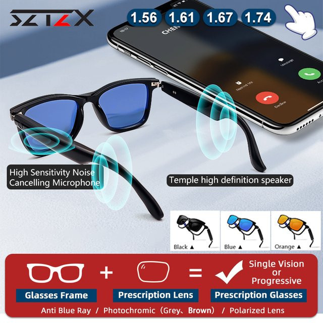 SZTZX GS Range Smartglasses, Sonnenbrille, Vollrand, Square, Schwarz, Unisex - Bild 1
