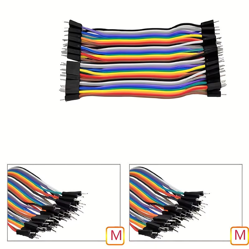 AOKIN Dupont Kabel Jumper Wire Kit 40-Pin Stecker-Buchse 24AWG Mehrfarbig für DIY Breadboard - Bild 4