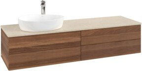 V&B Waschtischunterschrank Antao mit Frontstruktur in Weiß, B/T: 160 x 50 cm - Bild 1