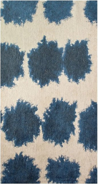 Lola&Moi Teppich Curacao Blau mit abstraktem Muster, Breite: 80 cm, Tiefe: 150 cm - Bild 1