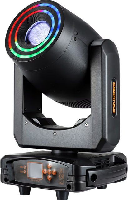 BAILIANGLIGHTS LED BSW 250W 3-in-1 Moving Head Spot in Schwarz mit Rotierenden Gobos, 5-Facetten-Prisma, 6-Reihen-Linse und DMX-Steuerung - Bild 1