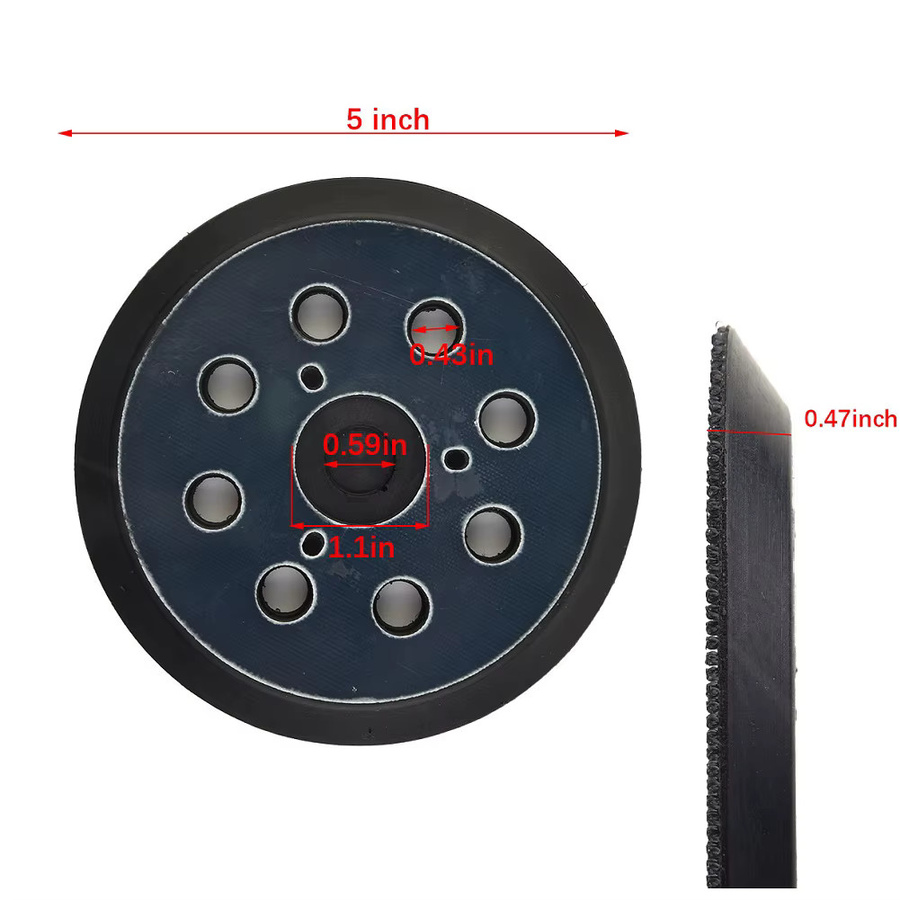 Vibratite Schleifpad 5 Zoll mit 8 Löchern für Exzenterschleifer BO5030 BO5031 BO5041 zum Polieren und Schleifen - Bild 2