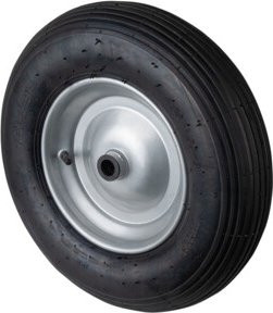 BS Rollen Luftrad C90.400 Luftrad aus verzinktem Stahl in Schwarz mit einem Raddurchmesser von 400 mm - Bild 1
