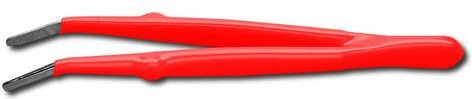 Donau Elektronik PZ18 Isolierte Pinzette Stumpf und Gebogen in Rot, Länge: 145 mm - Bild 1