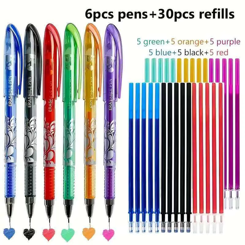 TWBEB Löschbarer Gelstift mit Nadelspitze 0,5 mm, wärmeaktivierbare blaue Tinte, nachfüllbares Schreibwerkzeug - Bild 4