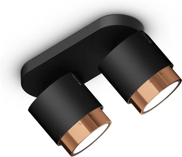 Occhio lui alto doppio VOLT LED-Deckenstrahler mit Zoom-Funktion in Rose Gold und Schwarz matt, Warmweiß 3000K - Bild 1