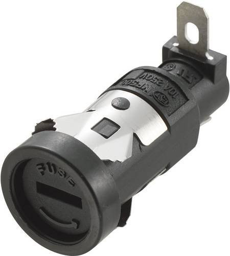 TRU Components MF-500 Sicherungshalter Schwarz für Feinsicherungen 5 x 20 mm 10A 250 V/AC - Bild 1