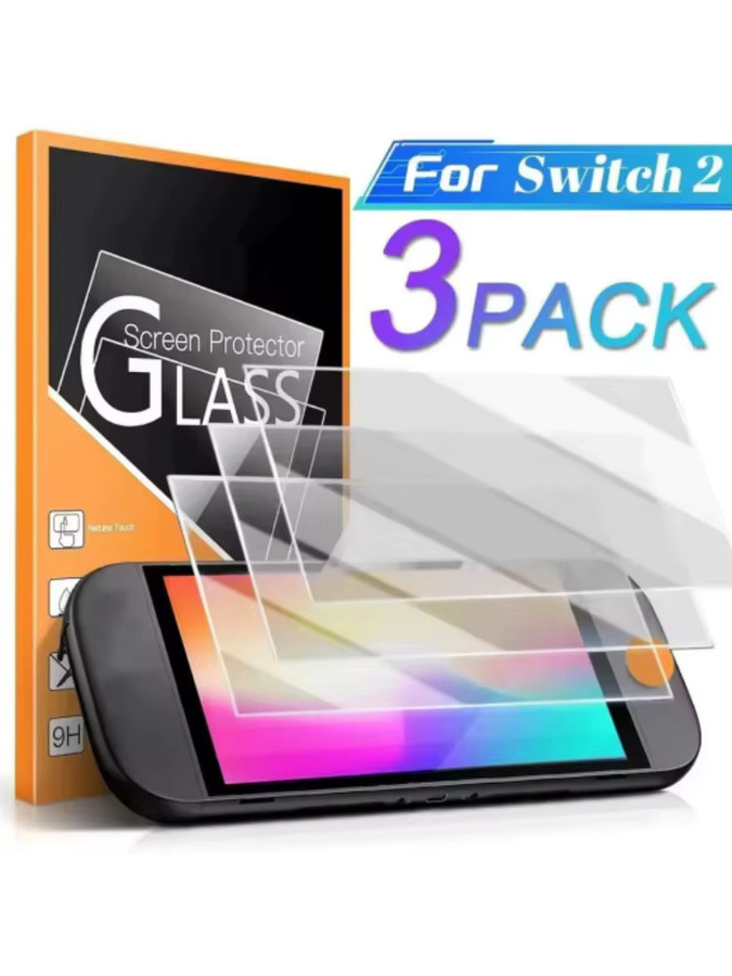Nintendo Switch 2 Displayschutzfolie aus gehärtetem Glas, transparent, kratzfest und HD-klar - Bild 7