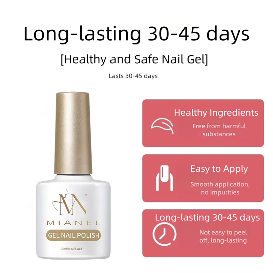 MIANEL Guava Blush Nude Gel Nagellack, 10 ml, Rosa, Glänzend - Bild 5