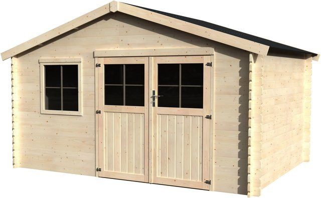 Decor et Jardin Gartenhaus Boreal aus Holz mit Satteldach in Blockbohlenbauweise, unbehandelt - Bild 1