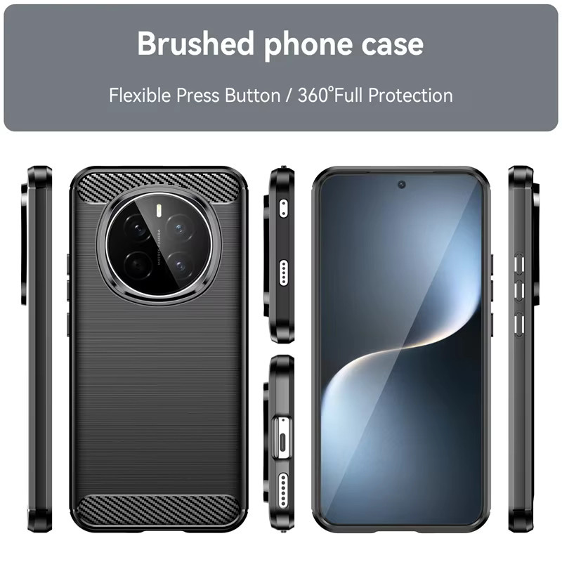 Stoßfeste TPU Carbonfaser Schutzhülle für Honor Magic 7 Pro, Honor Magic 6 5G Lite und Honor Magic 7 in Schwarz - Bild 3