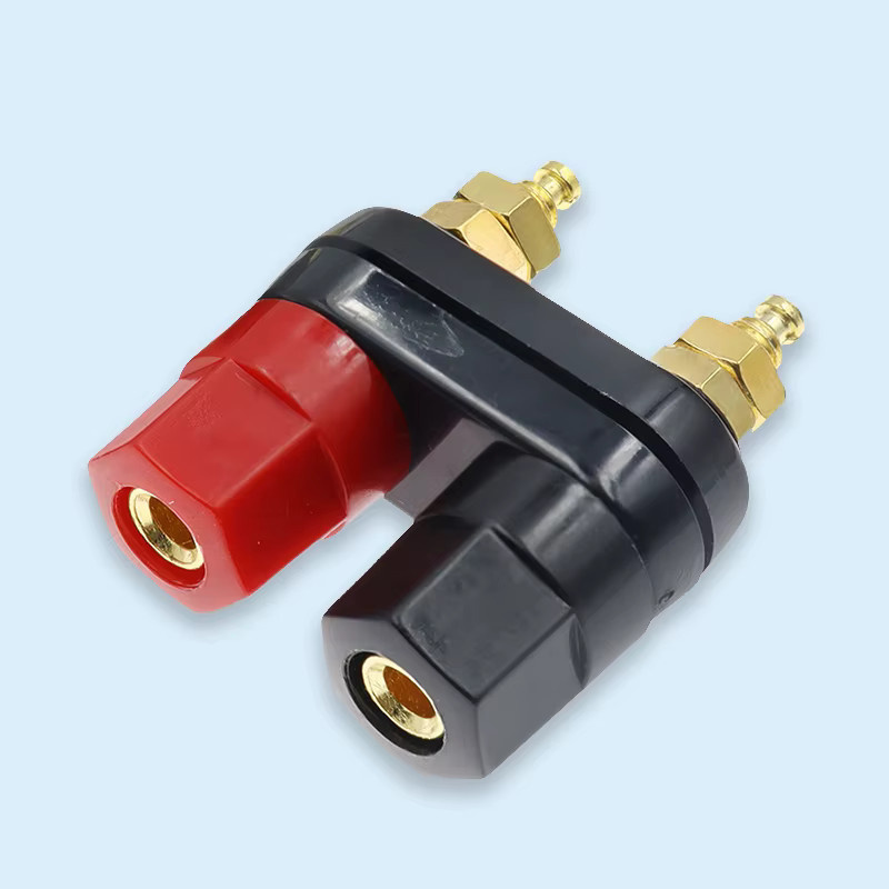 YuXi Doppelanschluss-Steckverbinder in Rot und Schwarz, 4 mm Sechskant- und Pflaumenblüten-Stecker für Audio- und Elektronikgeräte - Bild 2