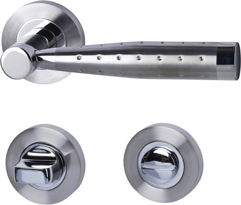 ALPERTEC Rosettengarnitur Solid 5 aus Edelstahl in Silber - Bild 1