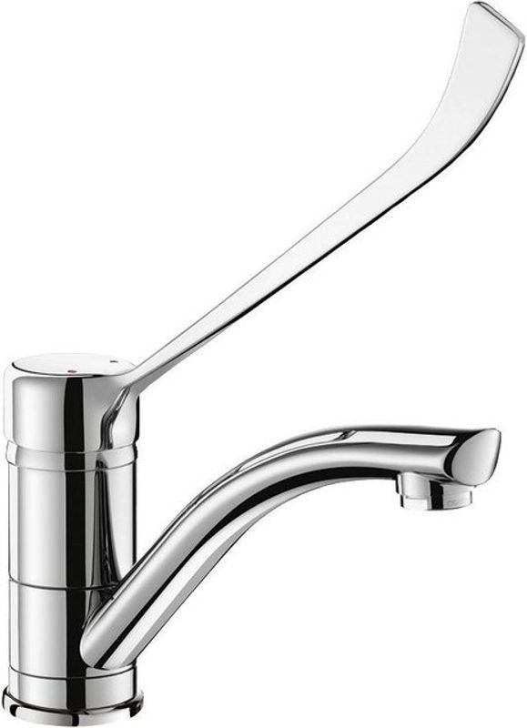 Delabie Waschbeckenmischer 2522l in Chrom und Bunt aus Messing und Metall im modernen Design - Bild 1