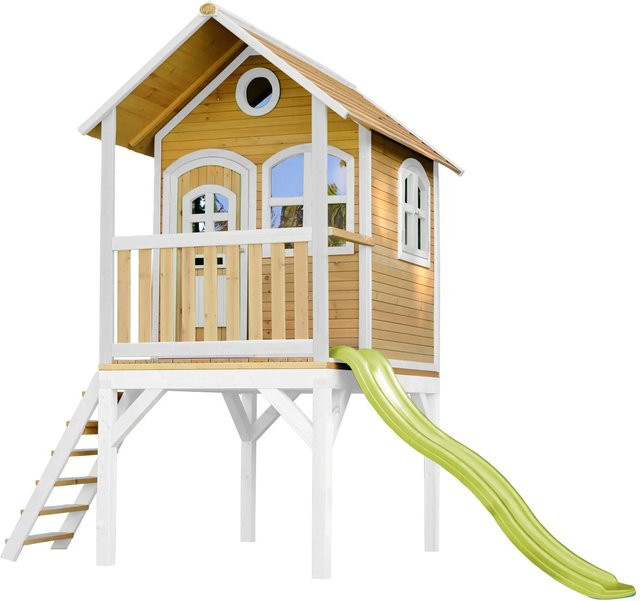 Axi Spielhaus Laura Braun/Weiß mit Rutsche Hellgrün - Bild 1