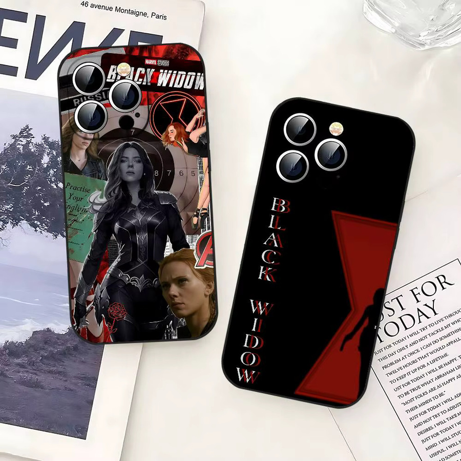 Mesuca Handyhülle W-WidowS für iPhone 11 bis iPhone 17 Pro Max Plus, weiches TPU, Schwarz/Mehrfarbig - Bild 3