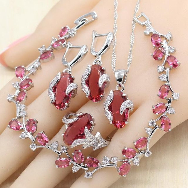 YIRAN Jewelry Schmuckset, Kupfer, Silber, Zirkonia, Unisex - Bild 1