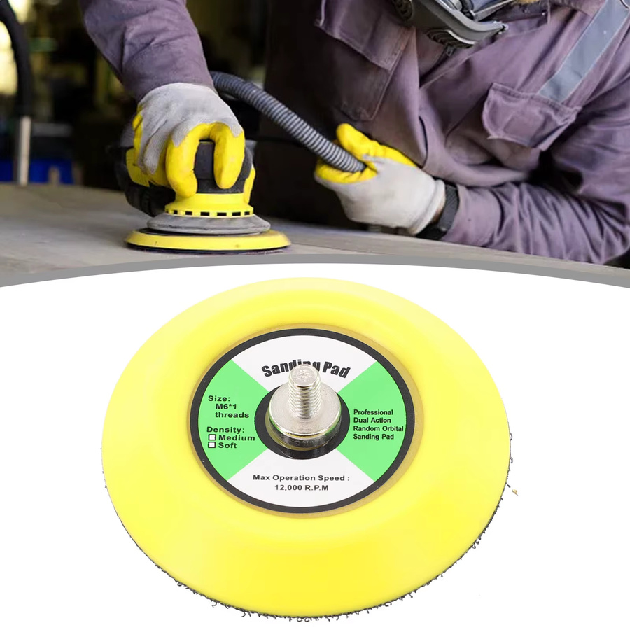 Vibratite Pneumatisches Schleifpad mit Klettverschluss und M6/M8 Gewinde für Dremel und Schleifwerkzeuge, 1 bis 6 Zoll - Bild 2