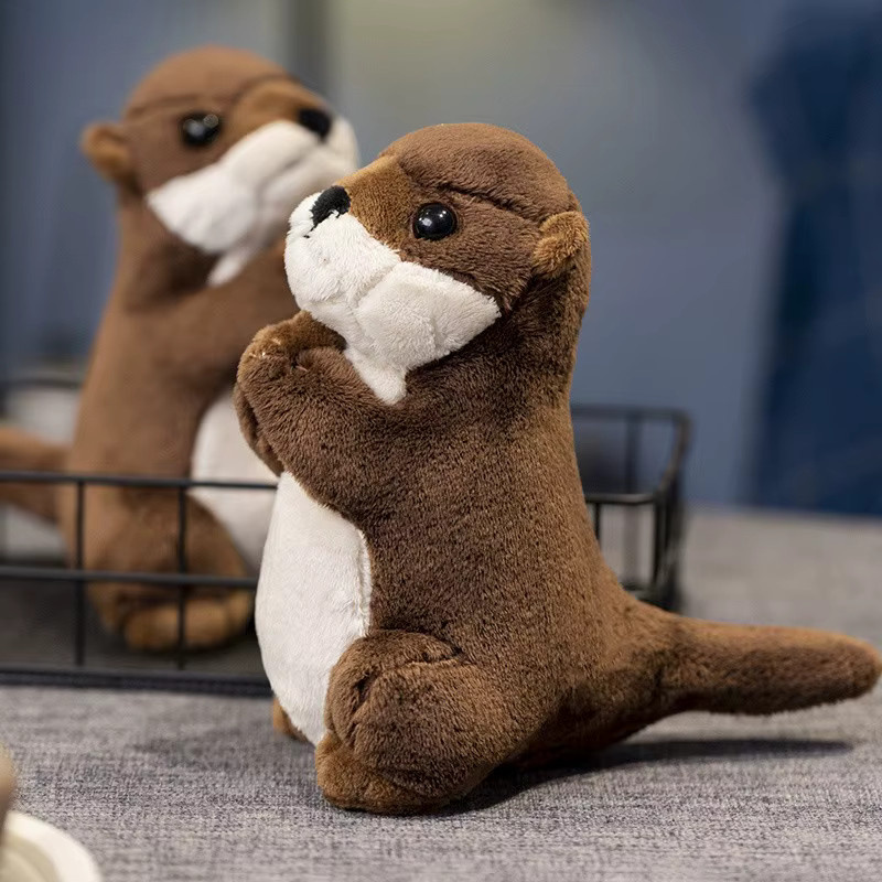 YUZHINUO Kawaii Otter Plushie, Plüsch Spielzeug, Weiß, Braun - Bild 2